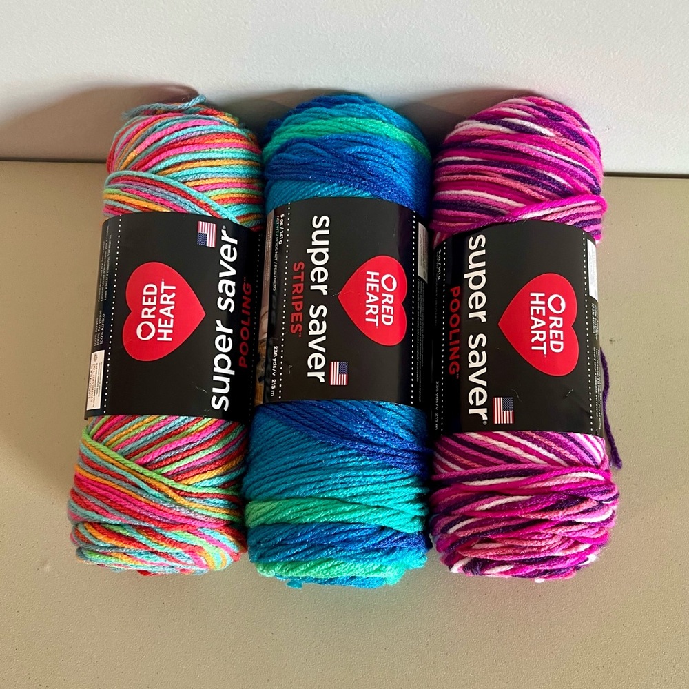 Red Heart Super Saver Yarn Lot